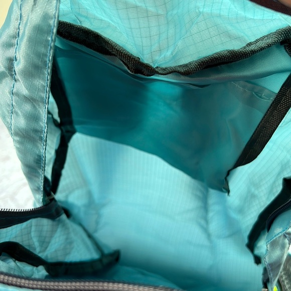 Bags Aqua Blue Packable Backpack Folds Into Small Pouch Whandle